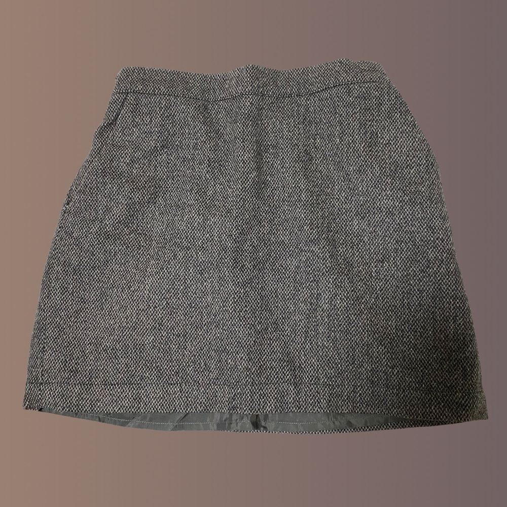 Classic Gray Wool Skirt